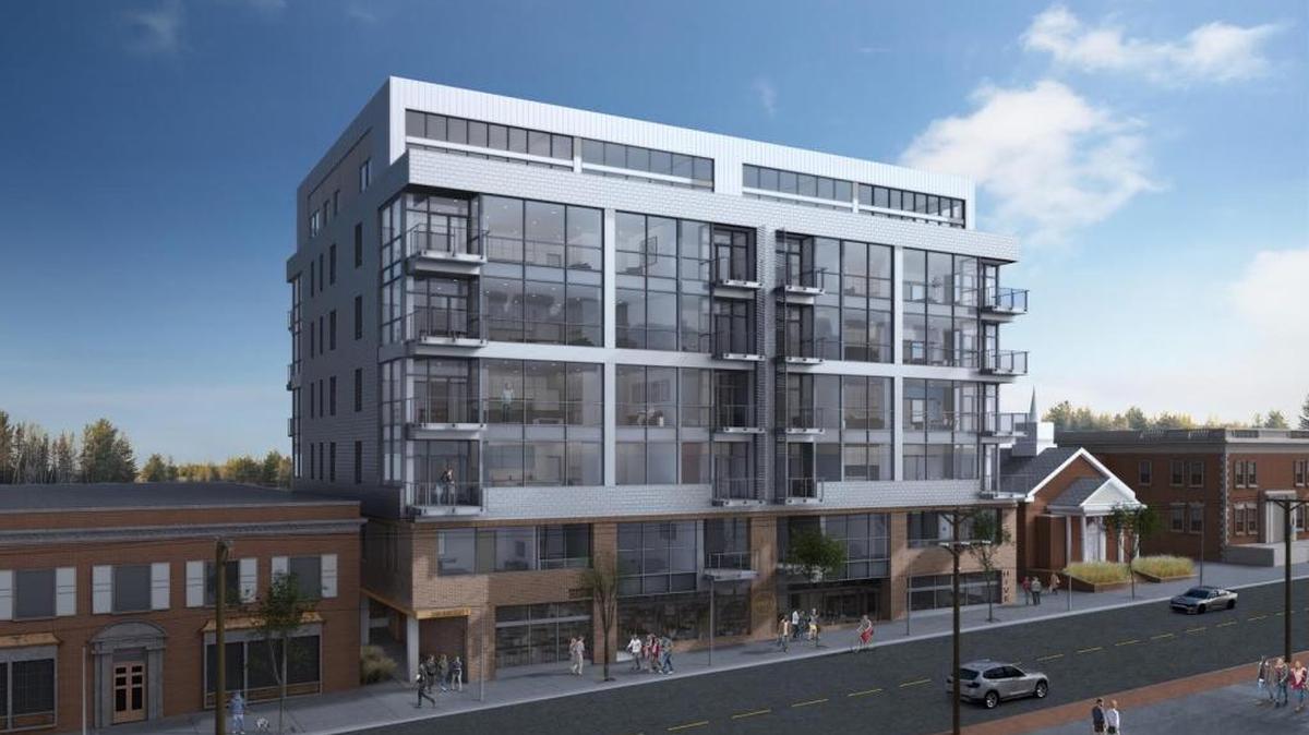 East West Partners of Chapel Hill have submitted plans for a 7-story condominium building called The Bartlett for West Main Street.