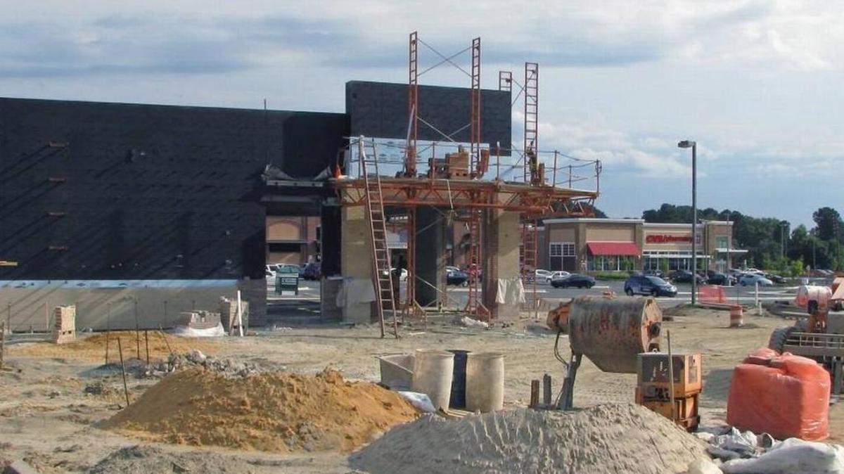 Construction of new commercial space at the Rams Plaza shopping center in Chapel Hill, which was purchased by a Georgia developer for $21.6 million this month. The shopping center is part of the Ephesus-Fordham zoning district, which makes it easier for developers to redevelop old buildings and build new ones.
