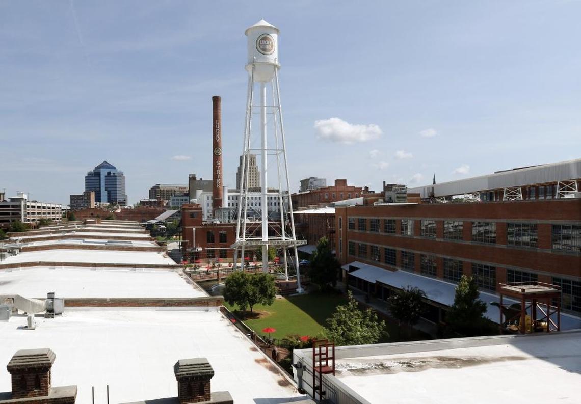 The sprawling American Tobacco Co. complex where workers made cigarettes for decades in Durham has been turned into a mix of offices, homes and retail spaces.