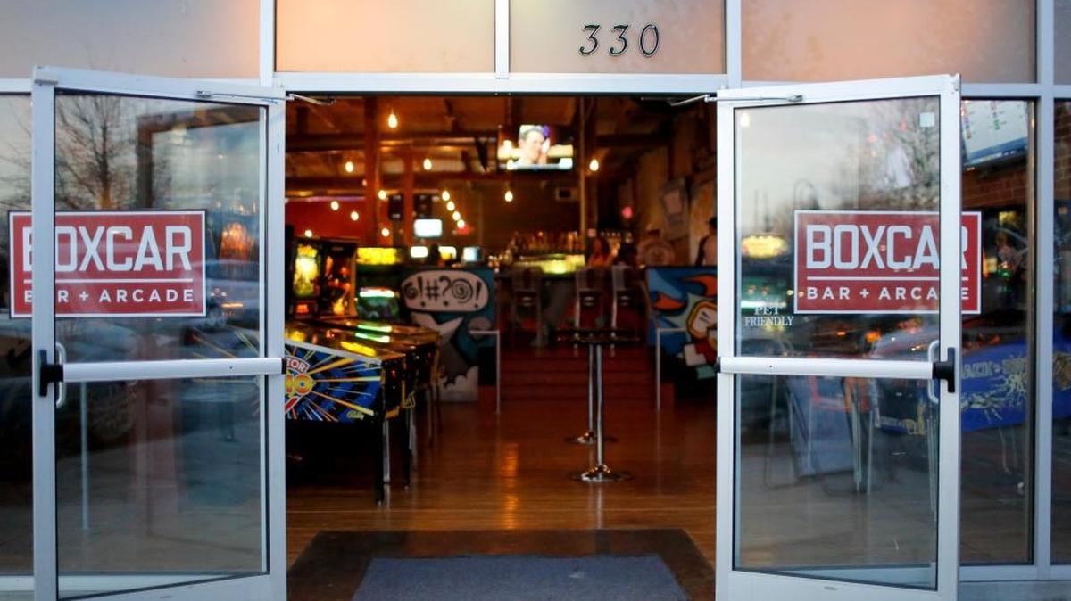 Boxcar Bar + Arcade in downtown Raleigh. The bar and arcade will be opening a location in downtown Durham.