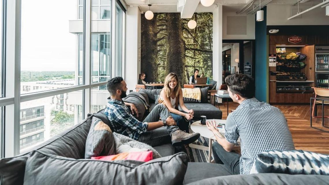 A WeWork office-sharing space at University Park in Austin Texas.