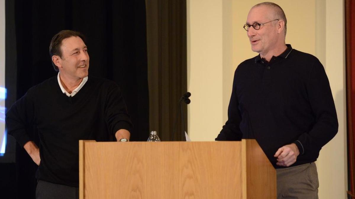 Tarrytown, NY - November 28, 2012 - Tarrytown House Conference Center: George Bodenheimer and John Skipper during the FY13 Priorities Meeting.