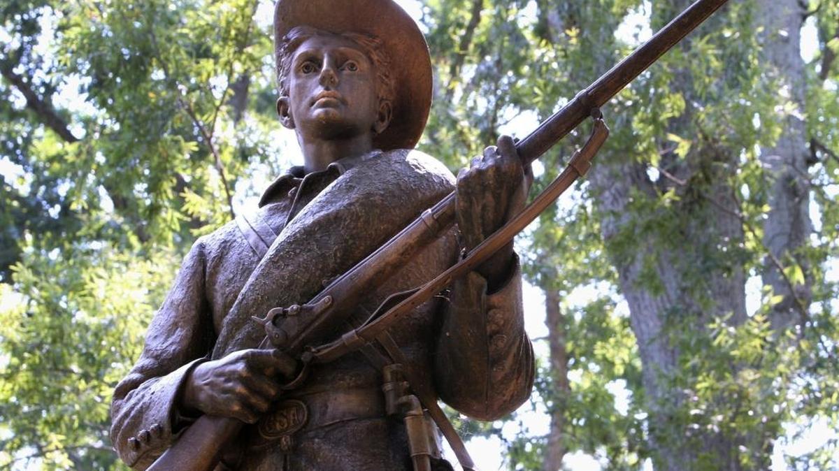 Silent Sam, a statue of a Confederate soldier on UNC-Chapel Hill campus. A coalition of students seeking to remove the statue launched a boycott of commercial goods on UNC’s campus.
