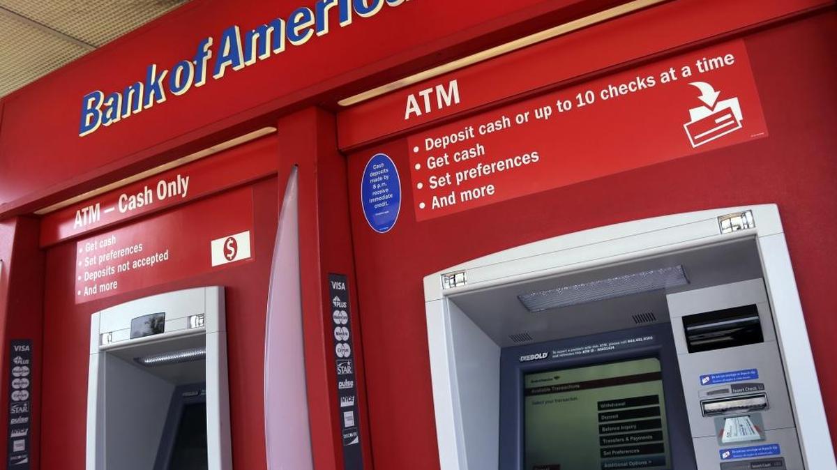A Bank of America automated teller machine in Woburn, Mass., is shown in this July 2016 photo.