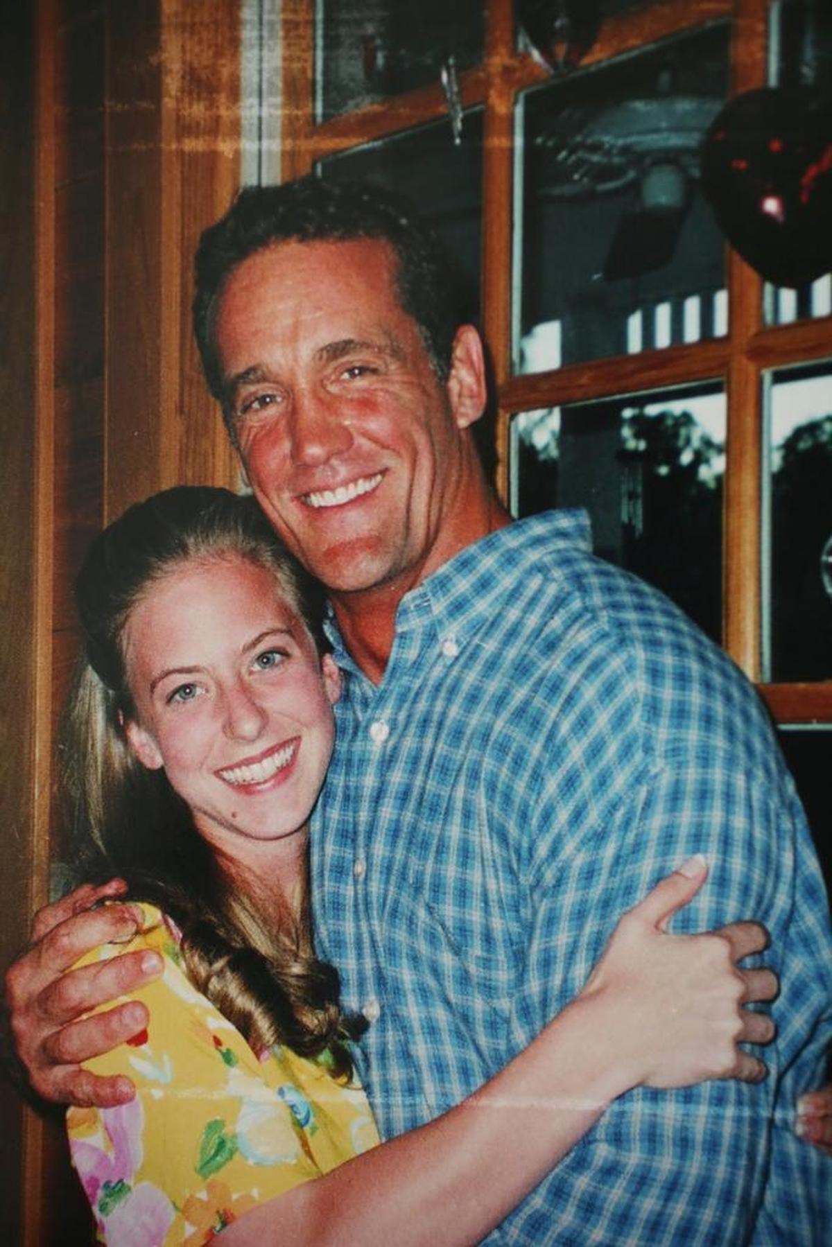 Sallie Bowman and actor John Wesley Shipp at her graduation party in 1999. Bowman, who was senior class president of Wake Forest-Rolesville High in 1999, invited Shipp to give the commencement speech.