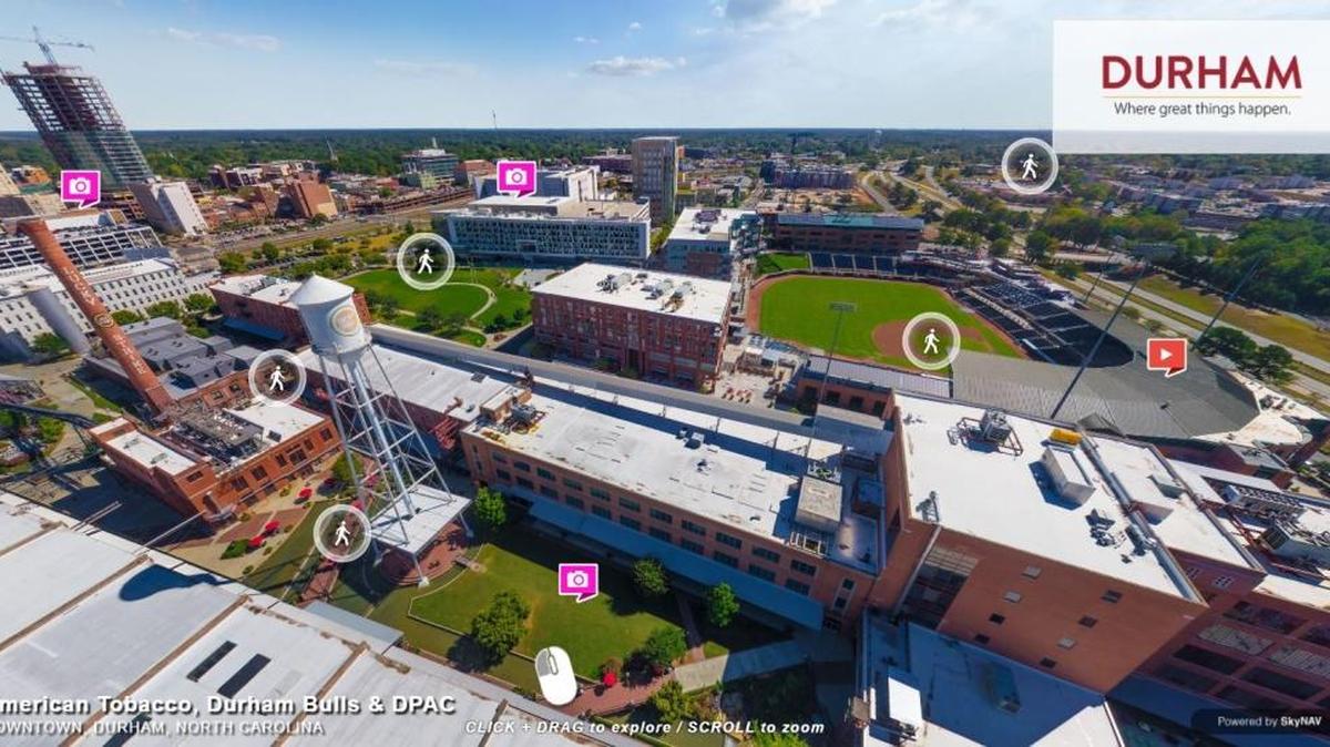 The Durham Convention & Visitors Bureau has released a new 3-D virtual tour of 13 hot spots in downtown Durham.