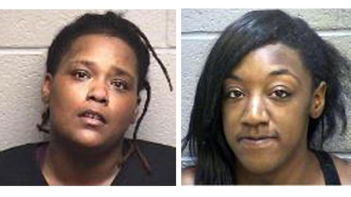 Suspects Tiffany Springfield, left, and Jamie Monique Belcher