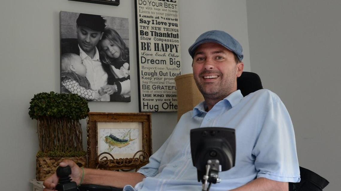 This August 2014 photo shows Chris Rosati at his home in Durham. After being diagnosed with ALS, Rosati created a nonprofit and did the ‘Krispy Kreme Heist’ to help encourage acts of kindness.