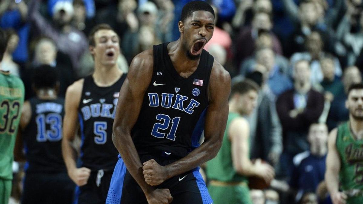 Duke co-captain forward Amile Jefferson (21) was named Tuesday to the USA Basketball roster that will compete in World Cup qualifying.