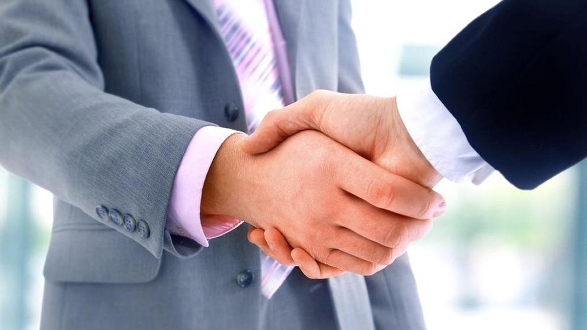 A handshake.