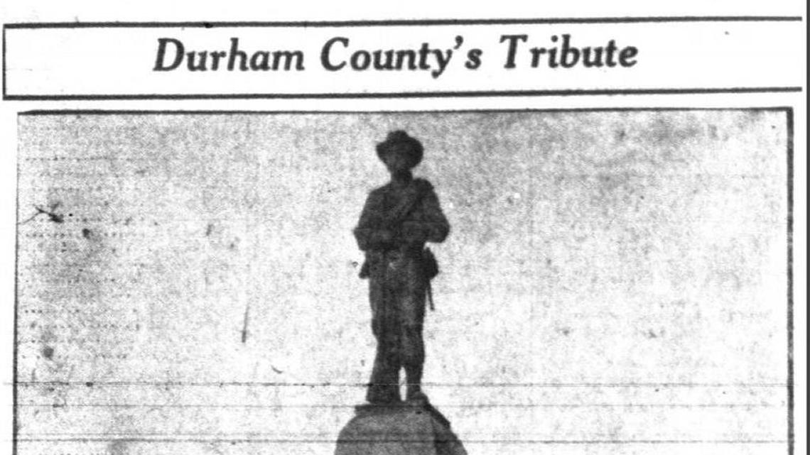 The front page of the Durham Morning Herald on May 10, 1924, the day Durham’s Confederate monument was dedicated.