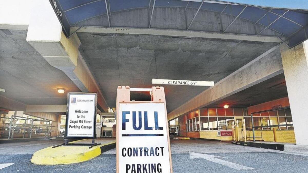 The Chapel Hill Street garage in downtown Durham and the other off-street parking garages are at capacity. That’s why the city has installed parking meters and began charging for on-street parking in late February.