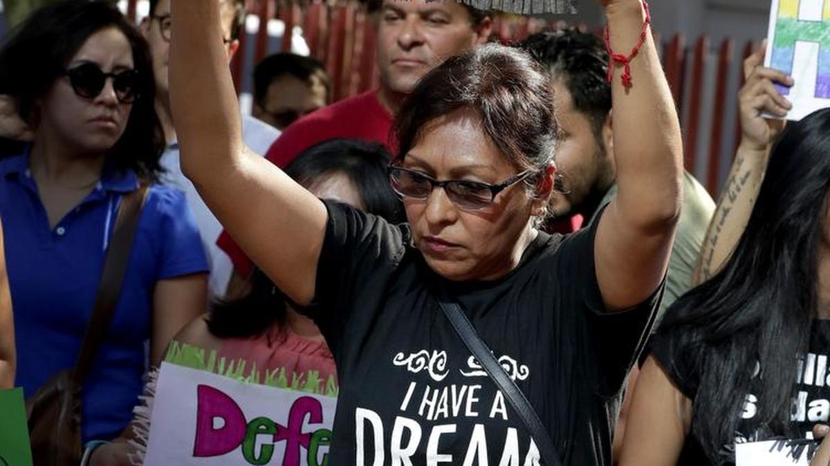 Deferred Action for Childhood Arrivals (DACA) supporters protest outside the Immigration and Customs Enforcement office in Phoenix shortly after U.S. Attorney General Jeff Sessions’ announcement on Sept. 5 that the Deferred Action for Childhood Arrivals (DACA), will be suspended with a six-month delay.