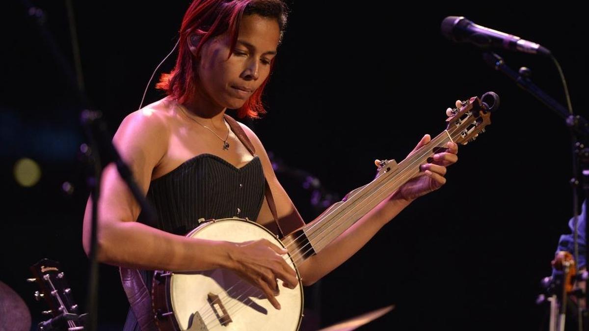 Rhiannon Giddens has received a MacArthur Foundation Genius Grant. In this August photo, Giddens performs in concert at the N.C. Museum of Art in Raleigh.