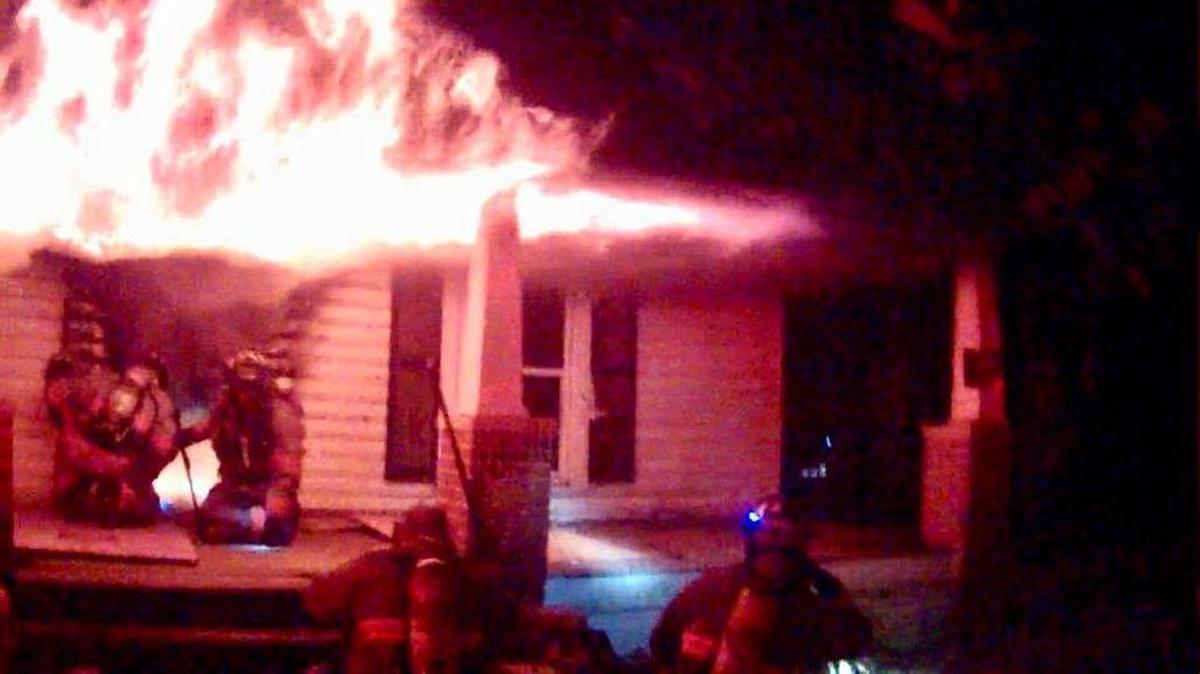 Durham city and county firefighters found a working fire when they responded to this vacant house on Ellis Road around 4:16 a.m. Friday.