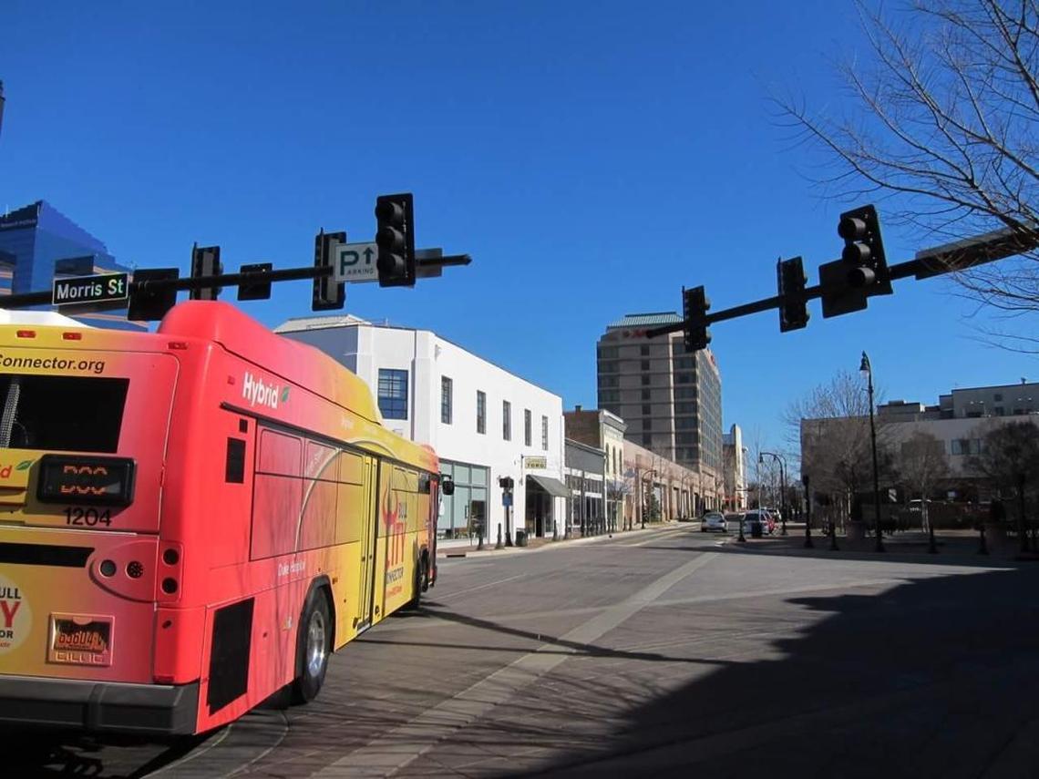Bull City Connector was started as a fare free bus route subsidized by Duke during downtown’s revitalization.