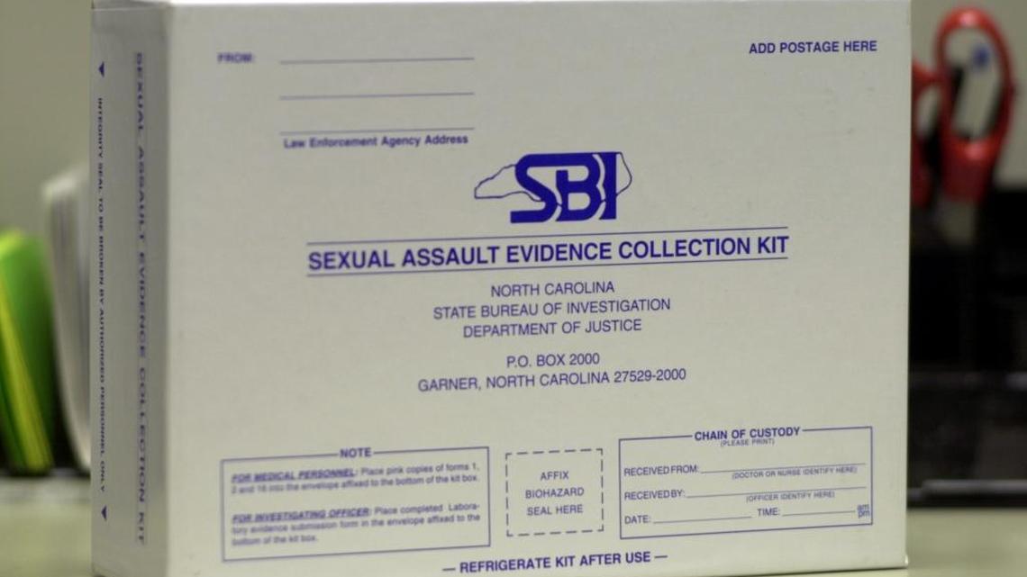 This 2001 file photo shows a sexual assault evidence collection kit.