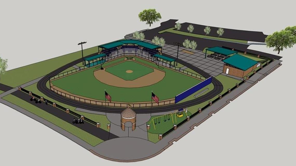 This is a an artist’s rendering of the new Miracle League ballpark that is scheduled to open on Morehead Avenue in 2018.