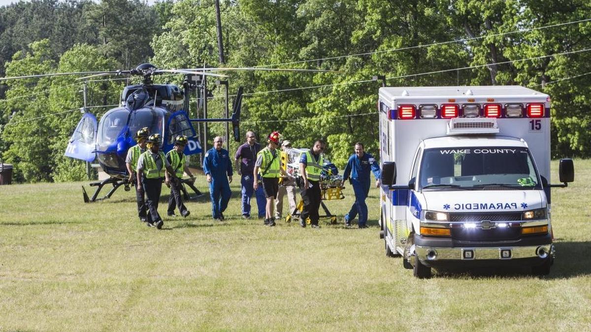 One of the Duke Life Flight helicopters crashed on Friday in Perquimans County.