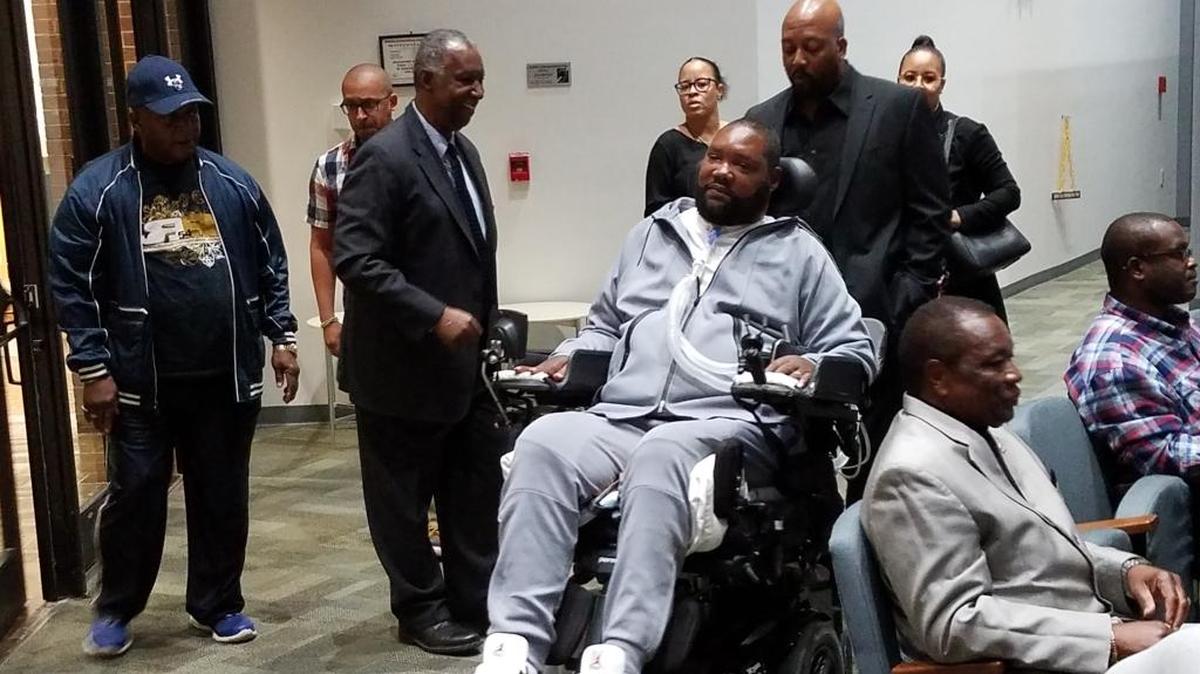 Former NBA player and Durham native Rodney Rogers is honored by the Durham City Council on Oct. 16, 2017. The city declared Oct. 17, 2017 as Rodney Rogers Day in Durham.