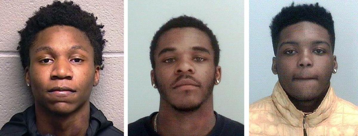 Pictured, from left, are Ishmael McFarland, Isaiah Hargro-Barnette and Derran McClain.