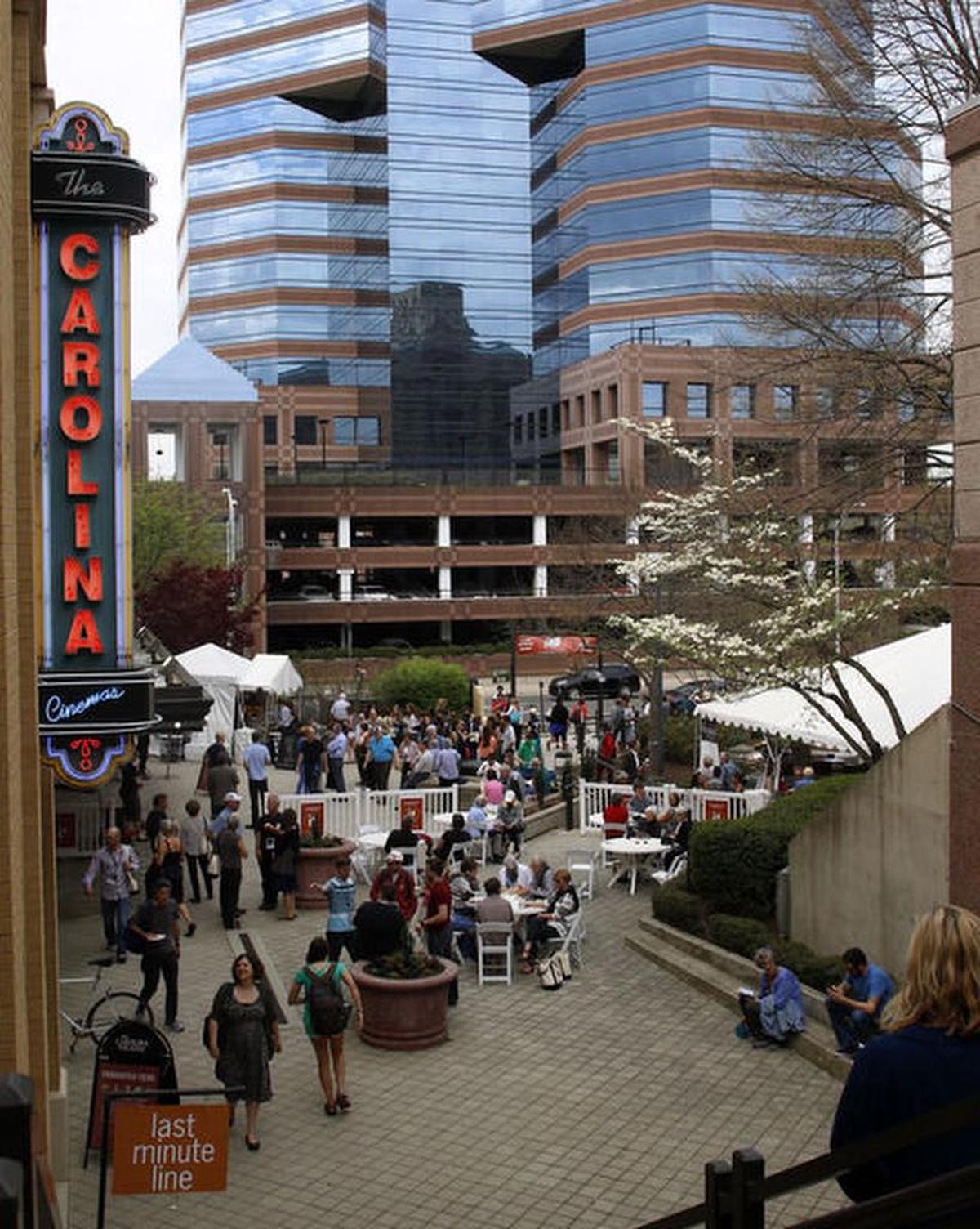 The Full Frame Documentary Film Festival, pictured in 2015, began in 1997 and is a qualifying event for nominations for the Academy Award Documentary Short Subject category and the Producers Guild of America Awards.