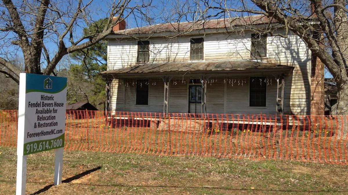 Fendol Bevers home on Leesville Road in Durham will be demolished after advocates failed to find someone to move the homestead in time.