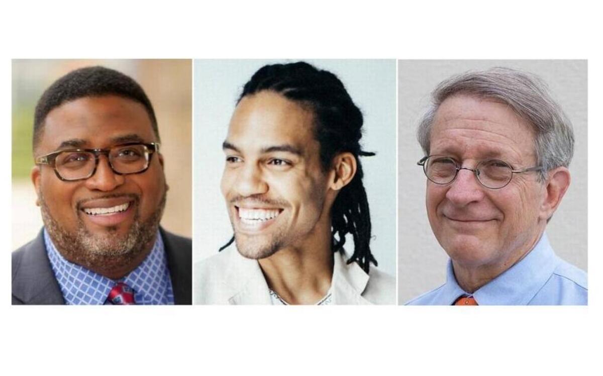 Durham mayoral candidates Farad Ali, Pierce Freelon and Steve Schewel.