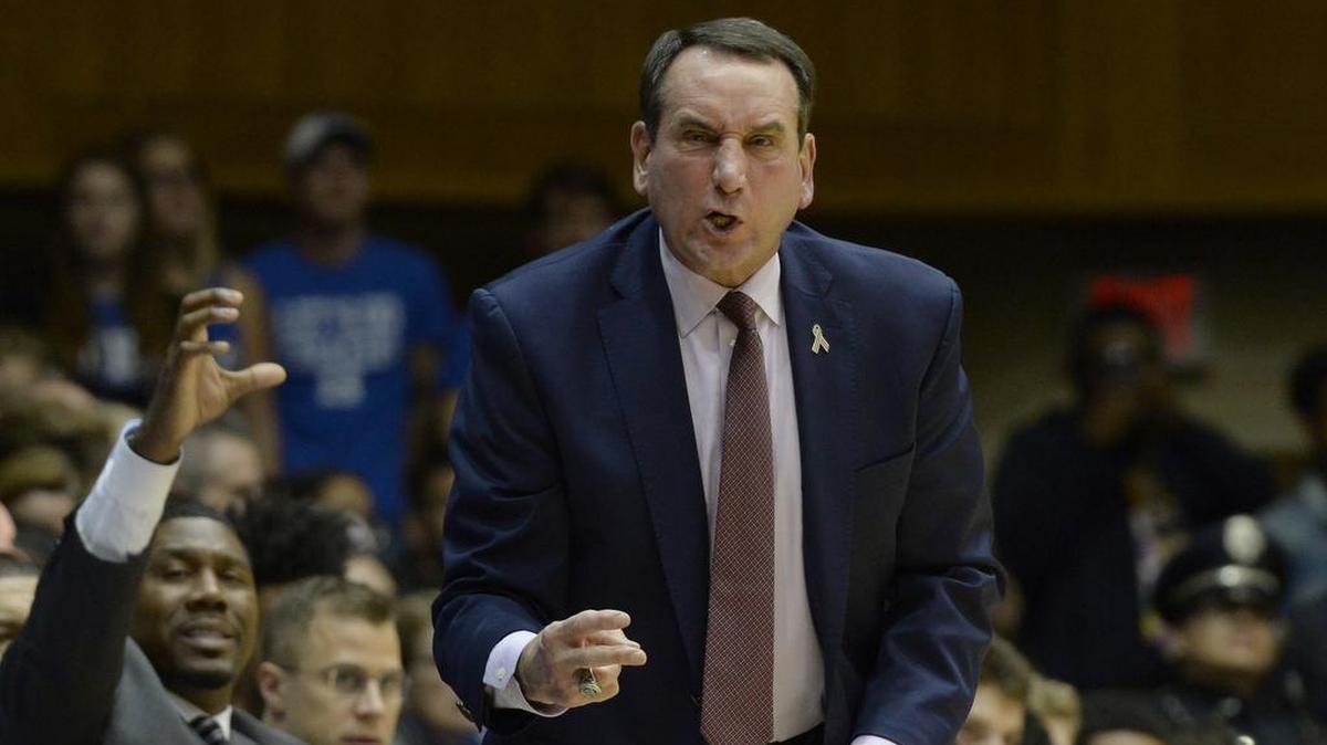 Duke coach Mike Krzyzewski calls a play during a Nov. 17 victory over Southern University at Cameron Indoor Stadium.