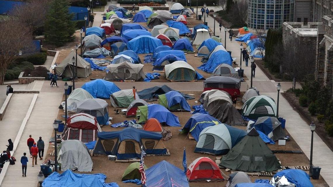 Students who lost their place in line argue that the Krzyzewskiville line policy is unfair to deep sleepers and the hard-of-hearing.
