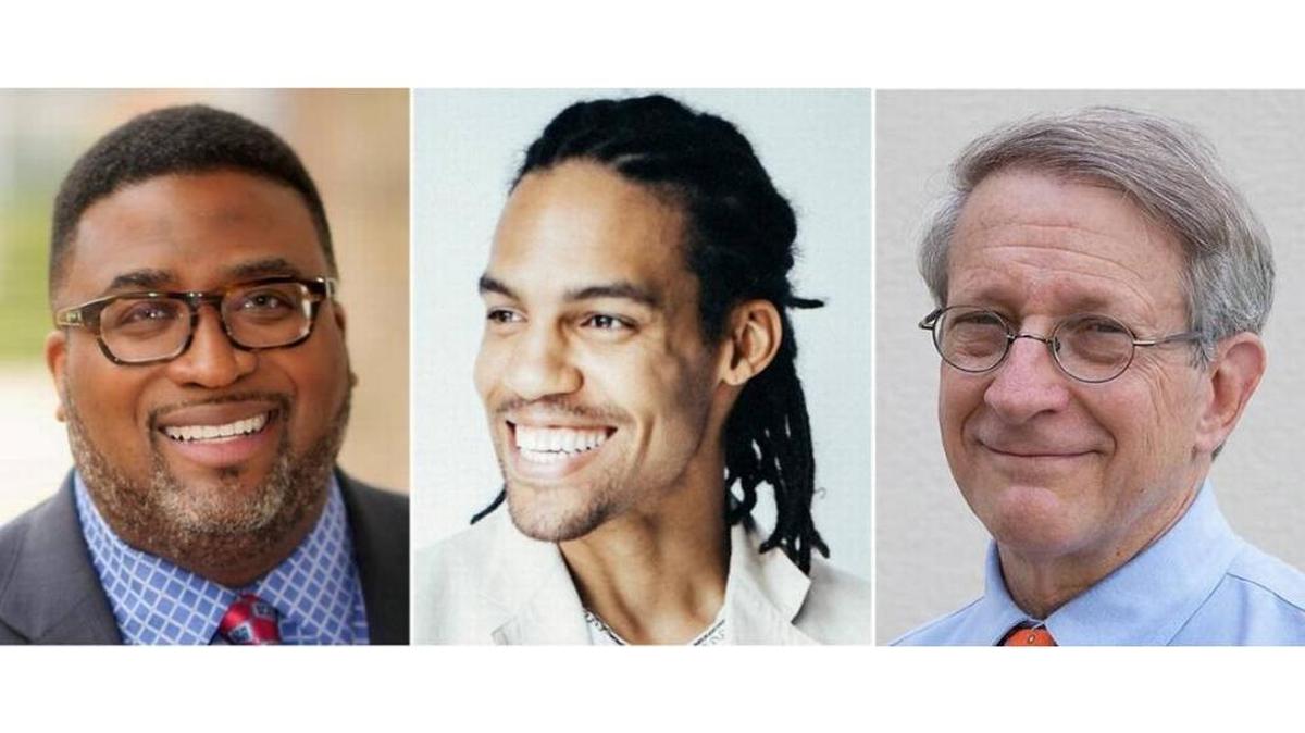 Durham mayoral candidates, left to right: Farad Ali, Pierce Freelon and Steve Schewel.