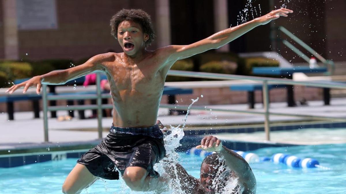 Kids are pictured playing at the Hillside Pool at Hillside Park in this file photo.