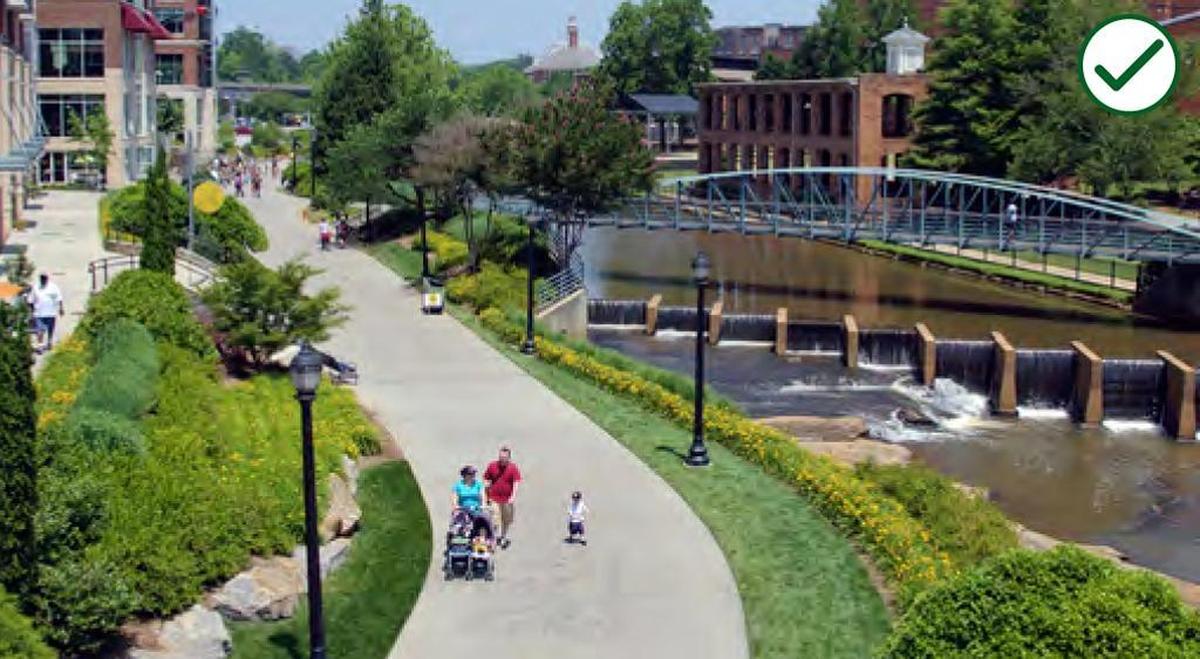 River walks are one form of public, green space that has become more popular across the country, Winter & Company senior urban designer Nicholas DiFrank said. Gradually adding development that faces Booker Creek could create a similar resource for outdoor dining and other uses in Chapel Hill, he said.