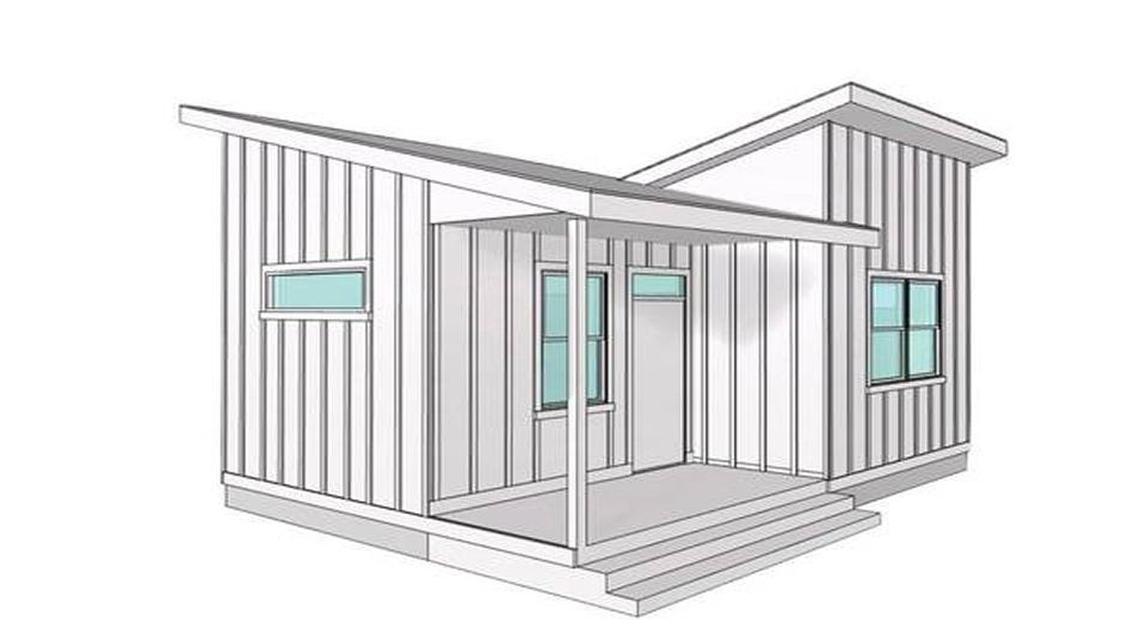 In Chapel Hill, the Pee Wee Homes Collaborative his working with the Episcopal Church of the Advocate to build three tiny houses like this this year on the church’s 15-acre campus off Homestead Road.