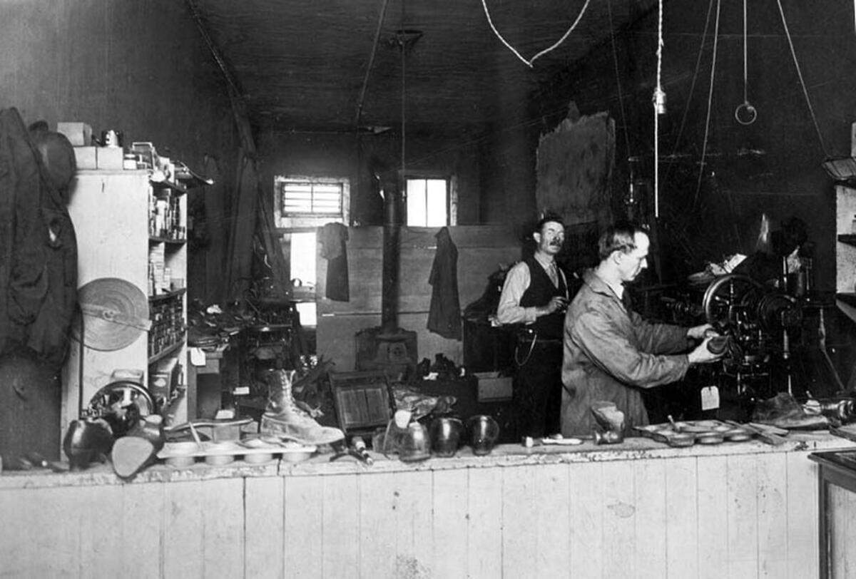 Mr. W. O. Lacock began one of Franklin Street's oldest family-operated businesses, Lacock's Shoe Store, in 1916. The store, now Lacock's Shoe Store & Shoe Repair, moved to Village Plaza on South Elliott Road in the early 1990s and is still in business today.