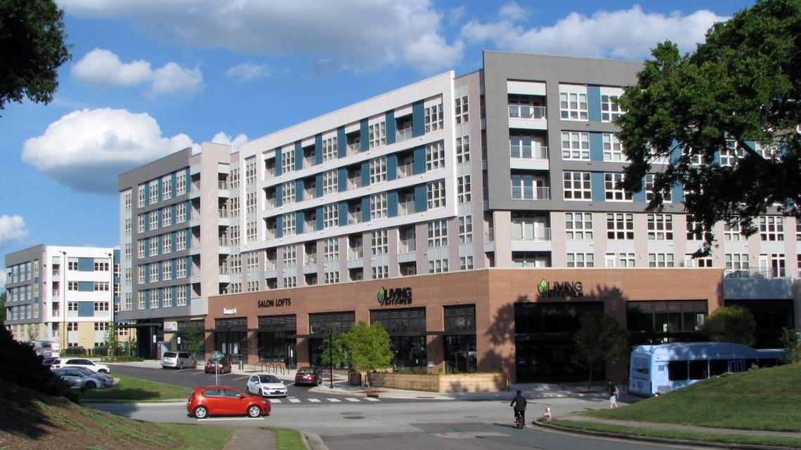 The seven-story Berkshire Chapel Hill was the first building of its size in Chapel Hill’s Blue Hill form-based code district. Living Kitchen will be returning to the building Aug. 16, and a new bar and beer market is planned for another corner space.