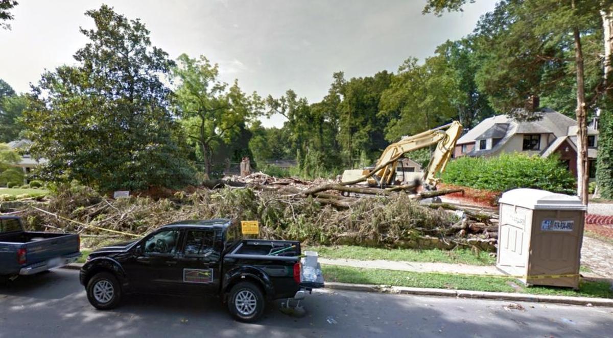 A pile of rubble is all that was left in mid-2015 of the house at 704 Gimghoul Road in Chapel Hill.