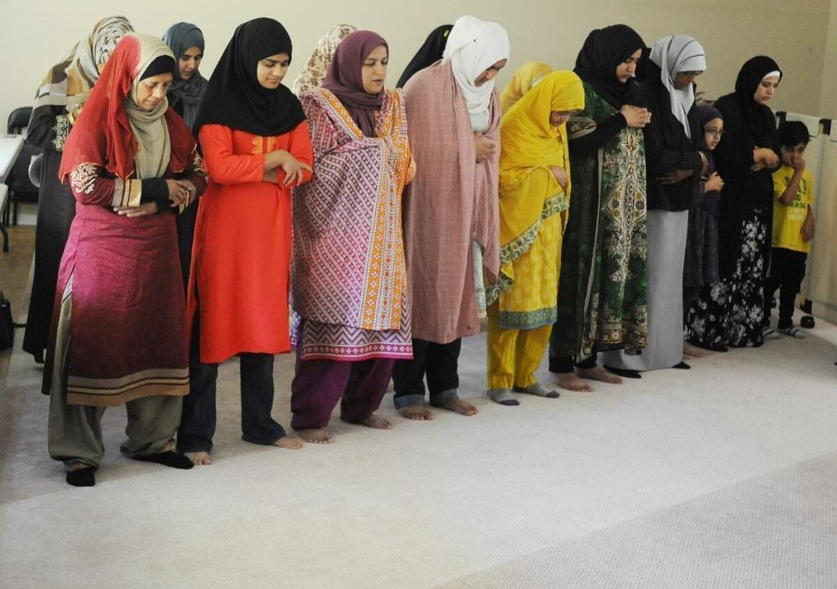Muslims gather for Friday prayers at the Chapel Hill Islamic Center.
