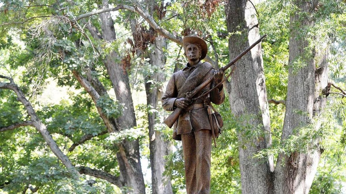 Silent Sam was visited by numerous UNC football fans after the game on Saturday.