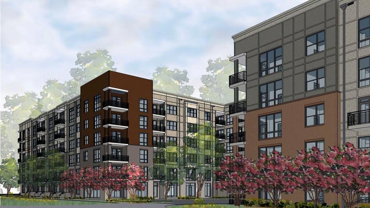 Ballentine Associates and Ram Realty Advisers are proposing 273 apartments on 3.9 acres at the corner of South Elliott Road and Fordham Boulevard. The project, if approved, would replace a Days Inn hotel and undeveloped land adjacent to Booker Creek with one five- to six-story building, bisected by a motor courtyard and pedestrian walkway.