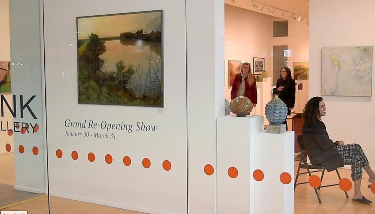 Gallery manager Natalie Knox, at right, said the Frank Gallery is getting more foot traffic since its move to University Place mall from Franklin Street in Chapel Hill.