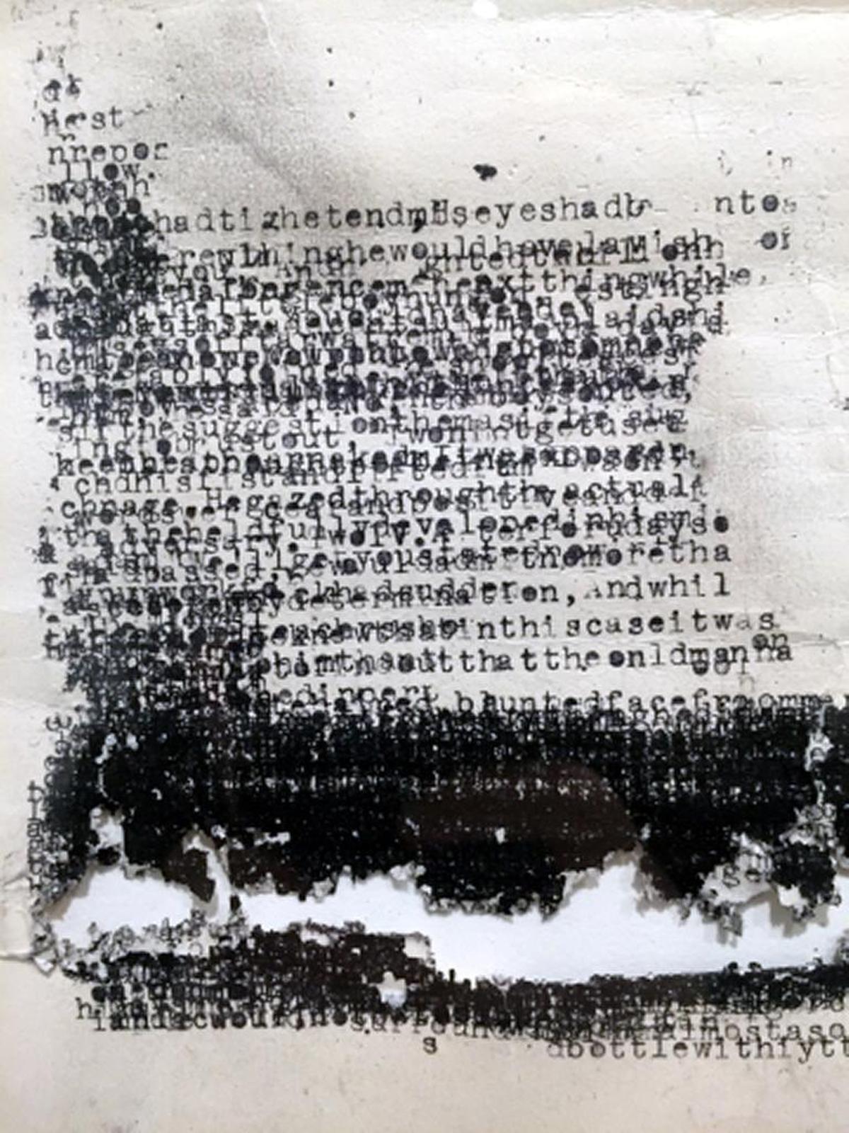 A sheet from Tim Youd’s re-creation of Flannery O’Connor’s “The Violent Bear It Away,” created in 2016 at Andalusia farm – O’Connor’s childhood home – in Savannah, Georgia.