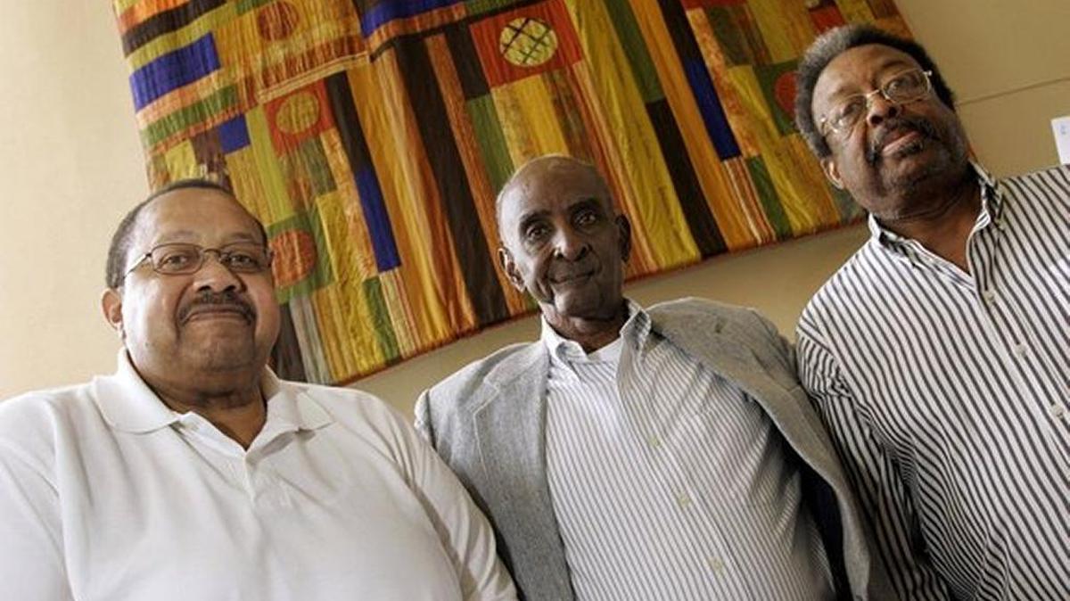 Left to right, Ralph Frasier, John Lewis Brandon and LeRoy Frasier were the first black undergraduate students enrolled at UNC, in the 1950s.