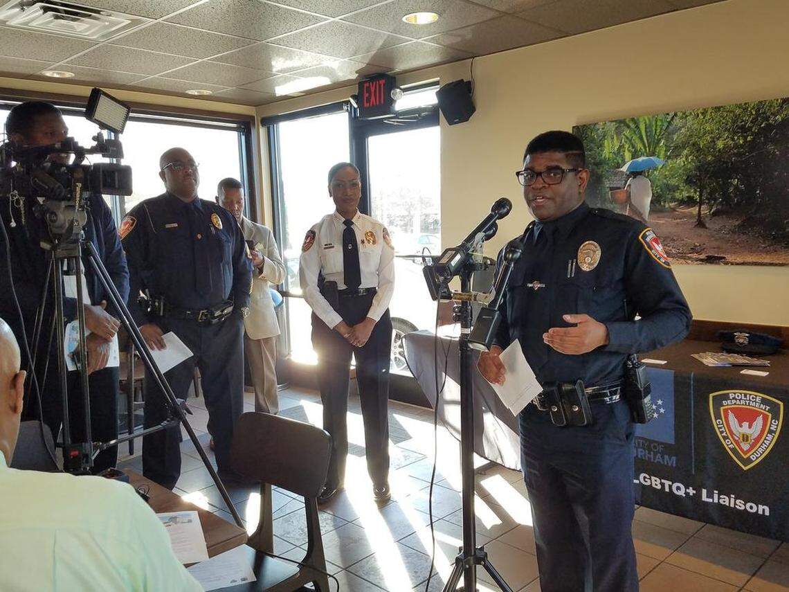 Durham Police Officer Charles Strickland is the department’s first LGBTQ liaison. He was hired in 2016.