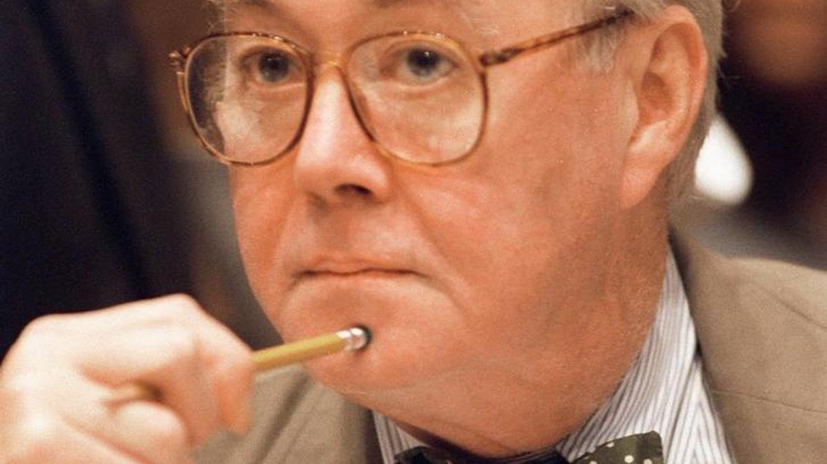 Late U.S. Sen. Daniel Patrick Moynihan, D-N.Y., is seen on Capitol Hill in this July 2, 1994 file photo.