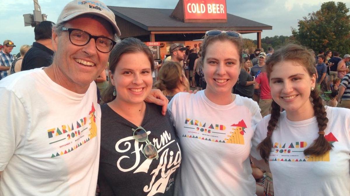 “At last, we were all together,” writes reader Duncan Shaw of Hillsborough, “a married father and three of his four daughters rocketing to rural Pennsylvania, still with many miles and many hours to go before we got to Farm Aid 2017.