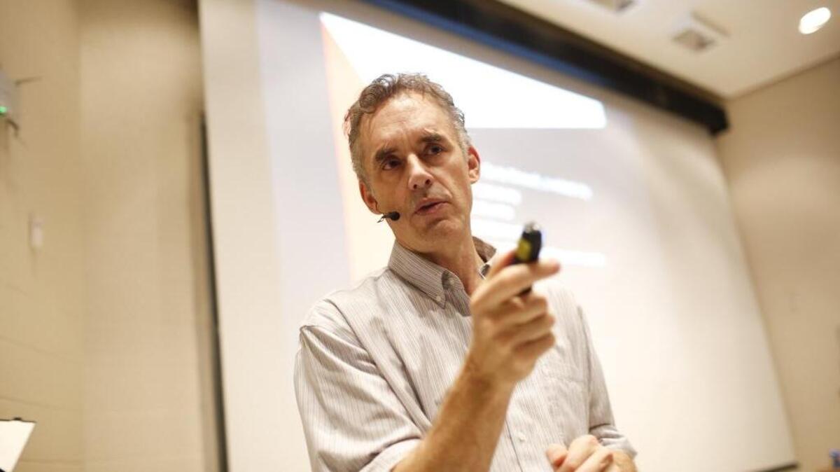 Jordan Peterson during a lecture on January 10, 2017 in Toronto, Canada. (Rene Johnston/Toronto Star/Zuma Press/TNS)