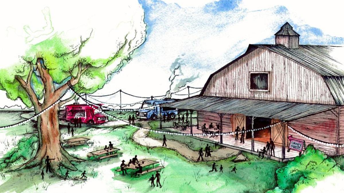County Fare, to be built at 1920 Chapel Hill Road, Durham, is envisioned as a daily food truck rodeo with at least four food trucks parked next to a barn that seats 150 people inside and another 200 outside. Diners can bring their food truck meals inside for beer, wine and cider, along with some kid-friendly snacks.