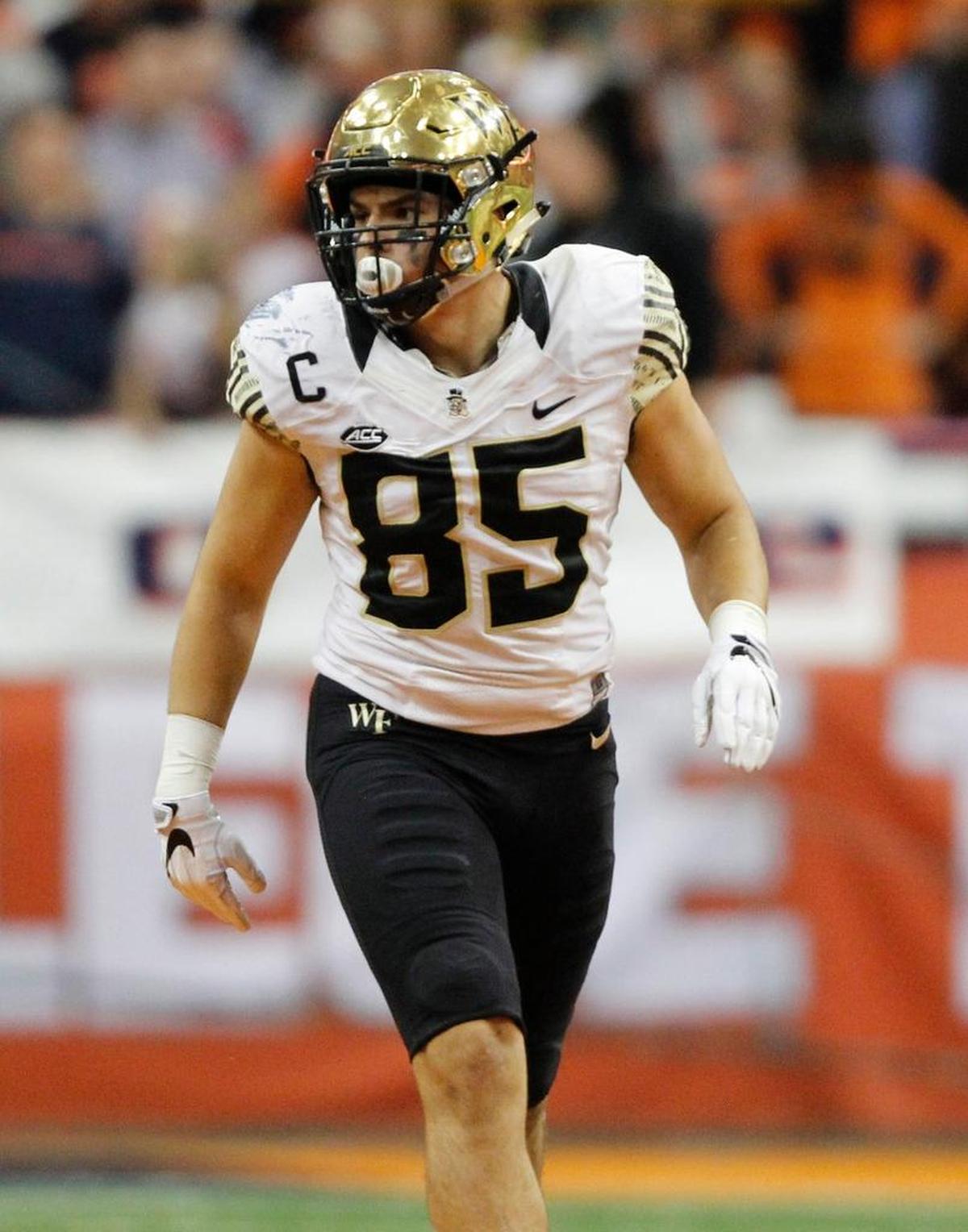 Wake Forest's Cam Serigne in the second half against Syracuse in Syracuse, N.Y., Saturday, Nov. 11, 2017. (AP Photo/Nick Lisi)