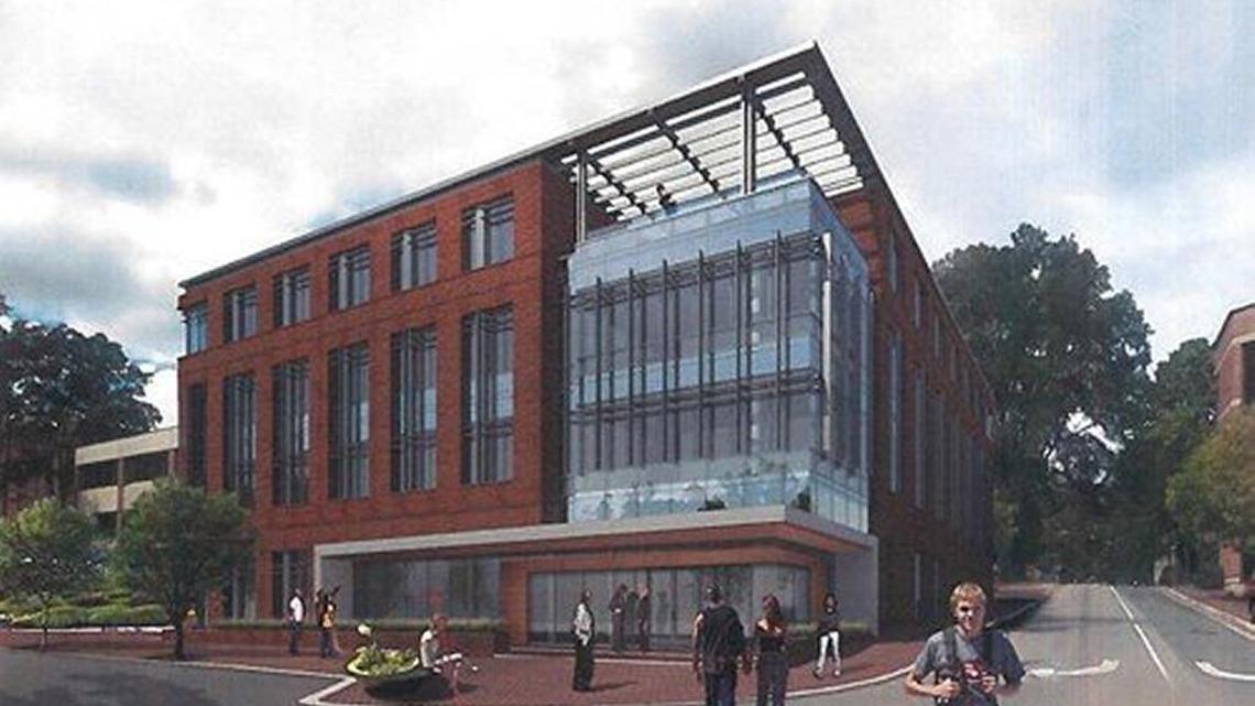 An artist’s rendering of Case Commons, a planned boutique dorm at N.C. State that would house men’s and women’s basketball players.